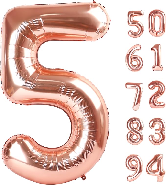 Rose Gold 5 Balloon by IWERP