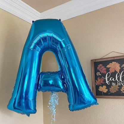 Blue Letter E Balloon, E Balloons Letter - Image 3