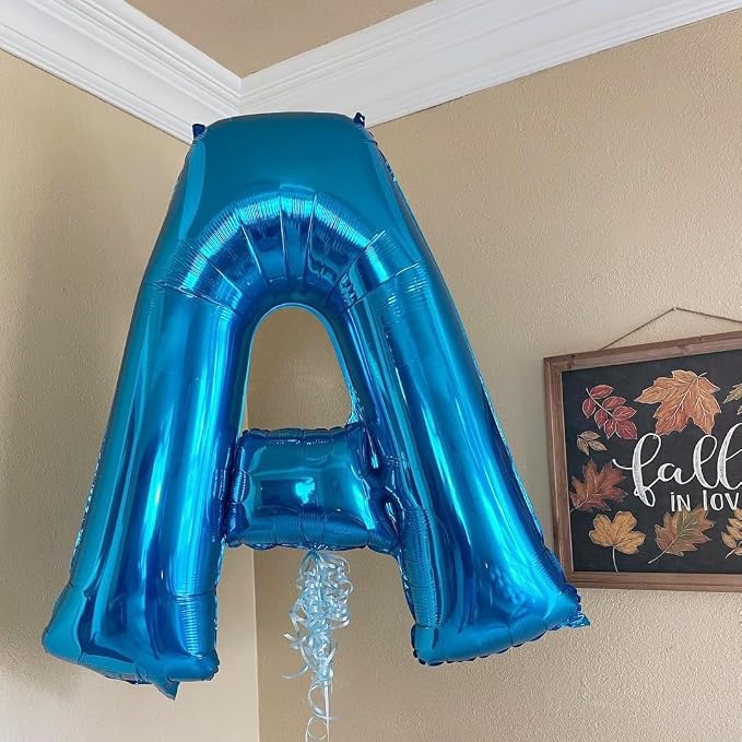Blue Letter S Balloon, S Balloons Letter - Image 3