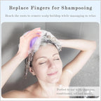 FREATECH Hair Scalp Massager Shampoo Brush with Soft Silicone Bristles for Scalp Care and Hair Growth, Shower Head Scalp Scrubber Exfoliator for Dandruff, Wet & Dry for Men, Women and Kids, Purple