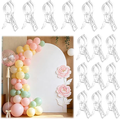 15-Piece Balloon Arch Clips, 3.5" Heavy Duty Clear Spring Clamps | Suitable by Unknown