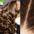 5x5 SKINLIKE Real HD Lace Closure Wig, Loose Wave 250% Density 0.10mm Ultra-thin Swiss Lace Pre-plucked Bleached Small Knots Chocolate Brown Human Hair Wig 20Inch