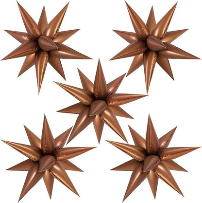 60 Pcs Star Balloons Explosion 12 Point Foil Cone Balloons Magic Balloon Large by TOTAFAM