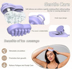 Scalp Ice Massager for Migraine Relief, Headache Care Ice Therapy Back to School Essentials, Stress & Hangover Natural Cooling Therapy Detachable Ice Compress Tool (Purple)