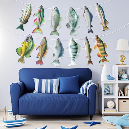 Fish Birthday Decorations Gone Fishing Party Decorations Fresswater Sunfish - Image 7