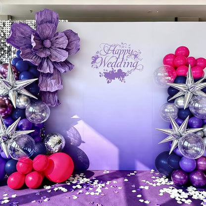 Hot Pink Purple Dark Blue Balloon Arch Kit, Kpop Music Hunter Balloons | 147Pcs - Image 3