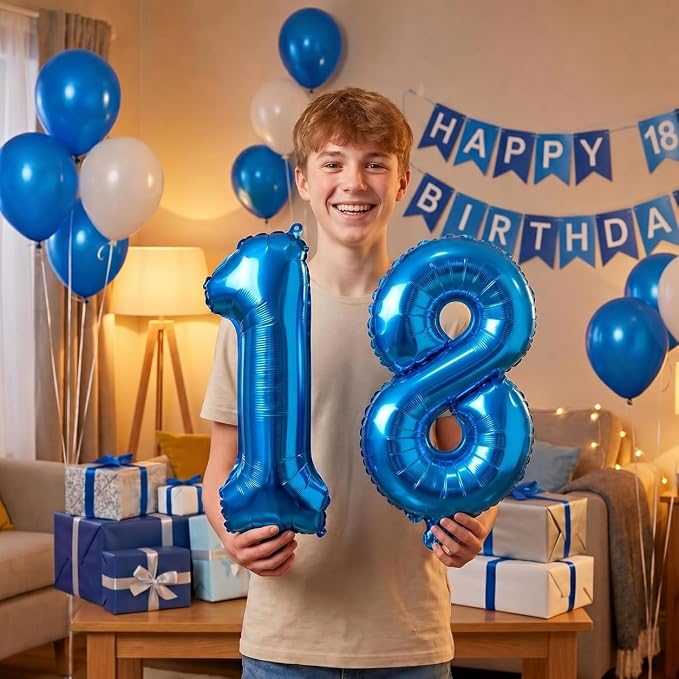 Number 18 Balloon Foil Mylar Balloons - Image 2