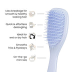 Tangle Teezer Ultimate Detangler Hairbrush, Eliminates Knots & Reduces Breakage, Mini Hair Brush for Travel, Small Hands & All Hair Types, Digital Lavender