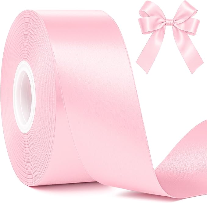 1 1/2In 30Yards Pink Satin Ribbon by Fullive