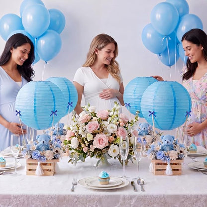 Gerrii 8 Sets Blue Hot Air Balloon Table Centerpieces, DIY Hot Air Balloon Decor - Image 6