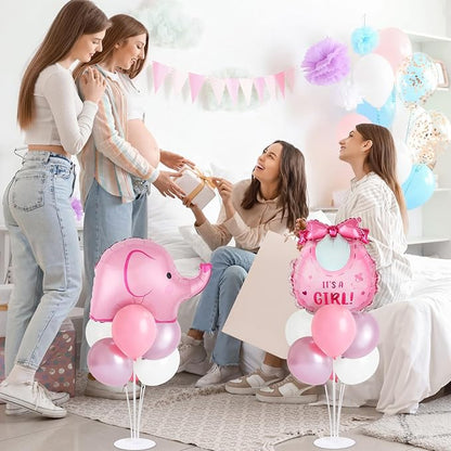 Elephant Baby Shower Decorations Party Balloons Stand Kit 2 Sets - Image 7
