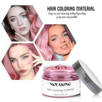 VOLLUCK Temporary Hair Wax Natural Instant Hair Color Wax Pomades 4.23 oz, Dosposable Hair Styling Clay for Party, Festival, Halloween, Christmas, Light Pink