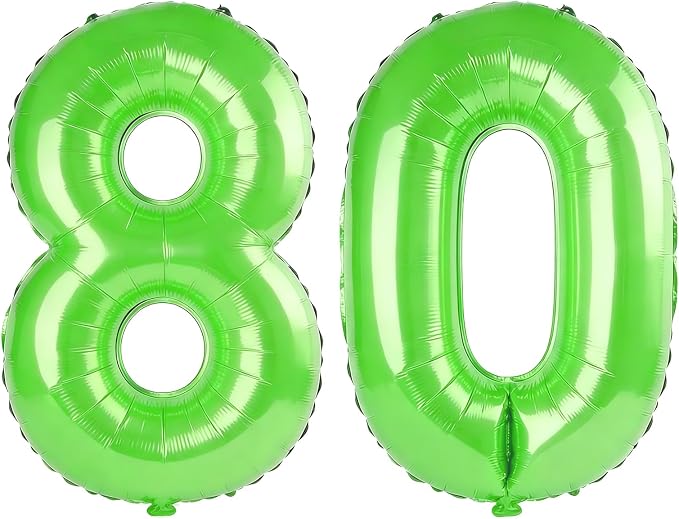 40 Inch Number 80 Balloons for 80th Birthday Party Decorations, 0-100 Fruit by FOBELEC