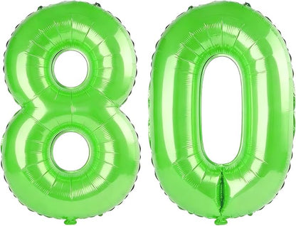 40 Inch Number 80 Balloons for 80th Birthday Party Decorations, 0-100 Fruit by FOBELEC