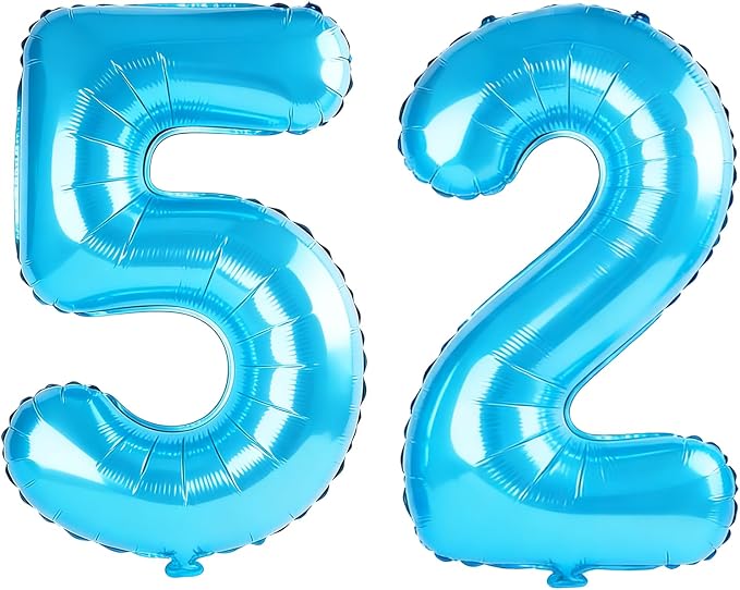 40 Inch Number 52 Balloons for 52nd Birthday Party Decorations, 0-100 Jewelry by FOBELEC