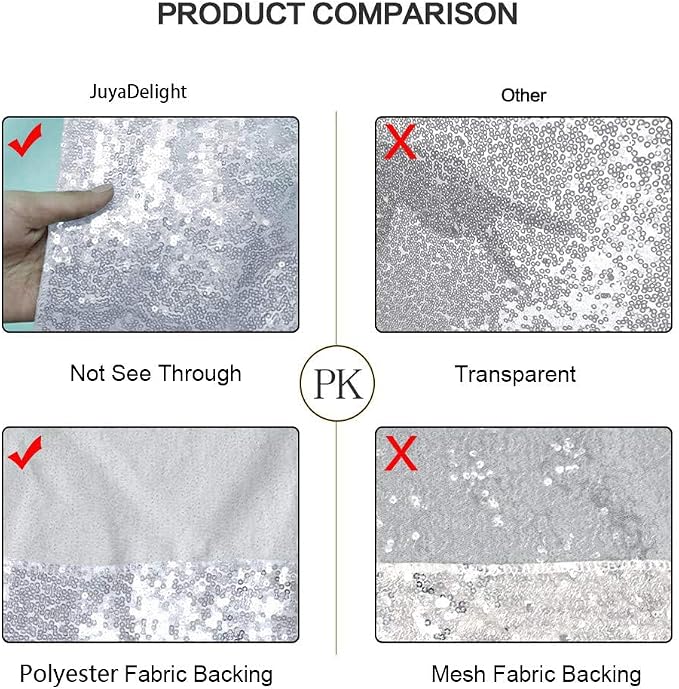 Silver Sequin Backdrop Curtains - Image 6
