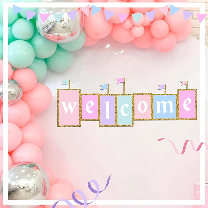 Gueevin 3.3 ft Back to School Welcome Banner Classroom Castle Welcome Sign - Image 4