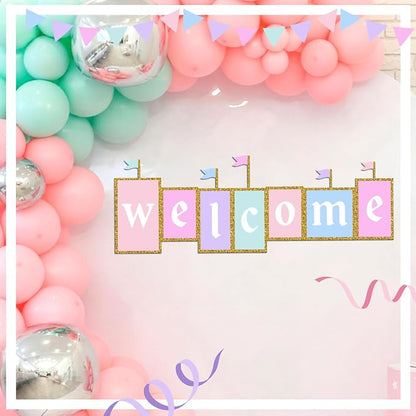 Gueevin 3.3 ft Back to School Welcome Banner Classroom Castle Welcome Sign - Image 4