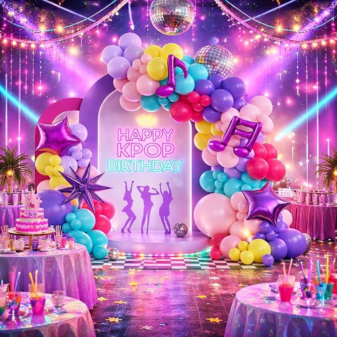 162Pcs Kpop Music Theme Party Decorations - Image 3