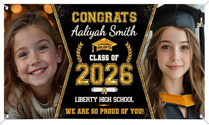 Personalized Graduation Banner by CALLADECORGIFTS
