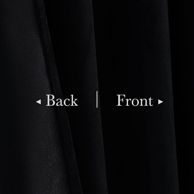 Extra Long Black Velvet Curtains - Image 7