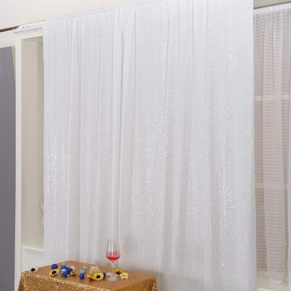 Eternal Beauty White 3mm Sequin Backdrop 7x7 Ft - Image 4