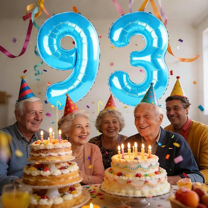 40 Inch Number 93 Balloons for 93rd Birthday Party Decorations, 0-100 Jewelry - Image 2