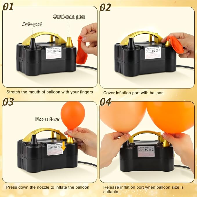 chamvis Balloon Pump Electric, Balloon Air Pump Inflate Pump - Image 2