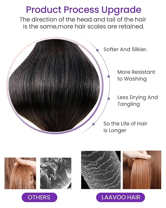 LaaVoo Tape in Hair Extensions Human Hair Real Hair Extensions Tape in 24 Inch Ombre Black to Brown Mix Caramel Blonde Human Hair 40pcs/100g
