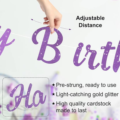Pre-Strung Happy Birthday Banner, NO DIY Party Decorations | Birthday Party - Image 3