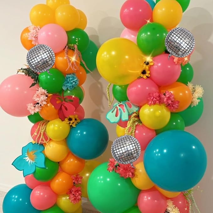 Tropical Balloons Garland Arch Kit, 18 10 5 Inch Summer Green Hot Pink Orange - Image 7