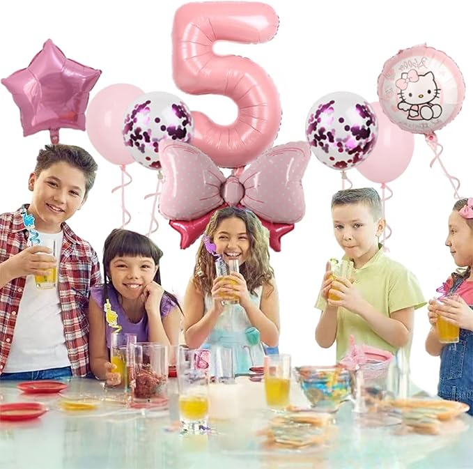 Cartoon Party Balloons, Cute Number 5 Balloon - Image 5