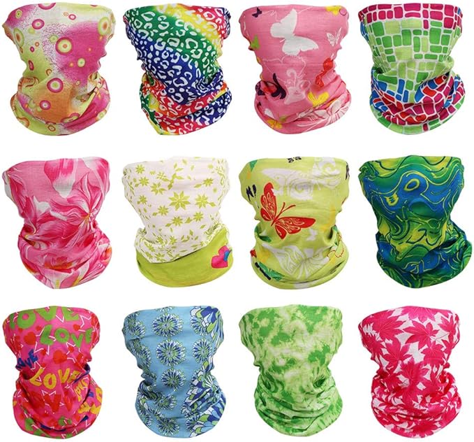Face Mask Bandanas Neck Gaiter Headwear Magic Scarf Headband for dust Sun Wind