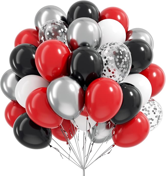 Red and Black Balloons by Vicduotex