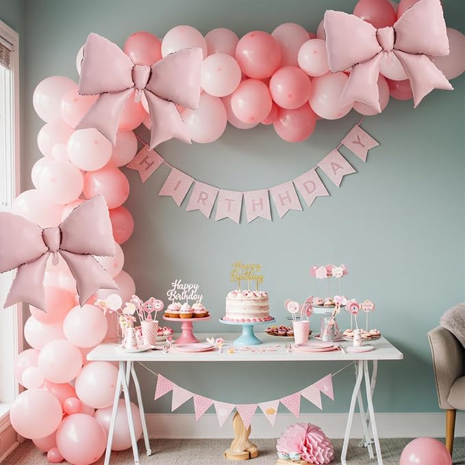 5Pcs 38 Inch Giant Pink Bow Balloon - Image 6