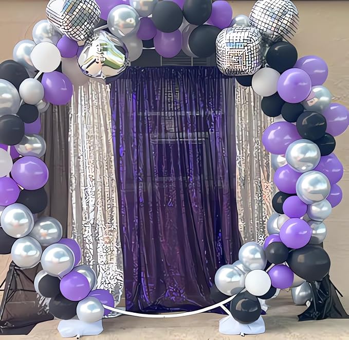 ShinyBeauty Purple Sequin Backdrop-Curtain 4FTx8FT, Photography & Photo Booth - Image 3