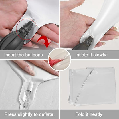 12Pcs Matte White Round Foil Balloons - Image 8