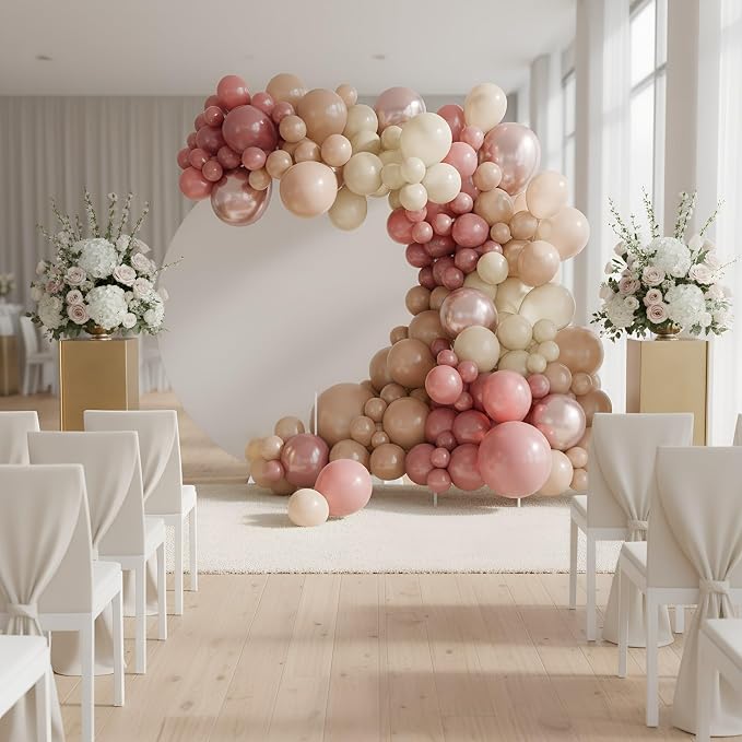 Vellax 146-Pc Balloon Garland Kit, Dusty Pink, Nude & Rose Gold DIY | 146-pc - Image 6