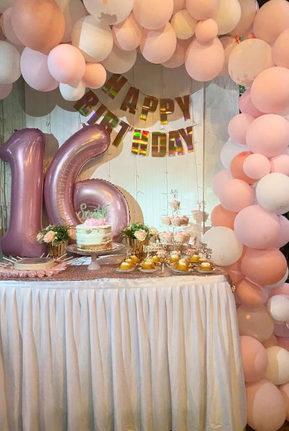 Number Balloons 6 Balloon Pearl Pink - Image 3