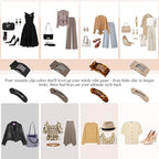 Velscrun Flat Hair Clips for Women Girls, 2 Styles 8 Pcs Lay Flat Claw Clips, Strong Hold French Duck Billed Large Side Hair Jaw Clip for All Hair Types, Fashion Trendy Hair Accessories Coffee Brown