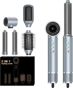 Hair Dryer Brush, 5 in 1 Blow Dryer Brush Set, High Speed Hot Air Styler, Auto Wrap Curlers for Frizz-Free Volume, Smooth Hair&No Heat Damage Hair Styling Tools Gift for Drying Curling Straightening