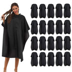 Black Waterproof Hair Salon Cape Professional Barber Cape with Metal Snap Closure Hair Cutting Cape (Black-20 Pack)
