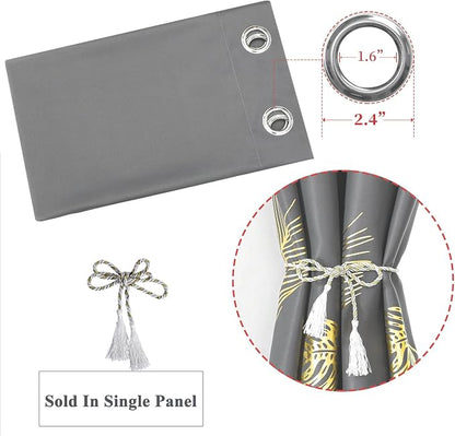 Grey Blackout Curtain for Dining Room 100W x 96L Inch Long Thermal Insulated - Image 7