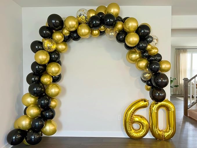 7 Balloon Numbers Party Decorations, 40In Gold Balloons - Image 4