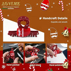 Premium Christmas Red Hair Clips for Women, Christmas Hair Claw Clips for Girls, Original Italian Designed Strong Hold No Slip Claw Clip with Gift Box SANTA SMILES-L