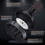 Segbeauty Hair Diffuser for Curly Hair, Upgraded Adjustable Air Flow, Deep Bowl, Professional Salon Frizz-free Fast Dry Diffuser Attachment with 1.57"-1.97" Nozzle, Black