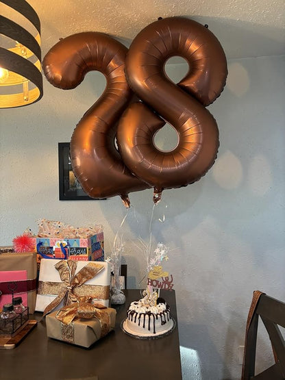 40 Inch Brown Number 5 Balloon Birthday Party Decorations - Image 7