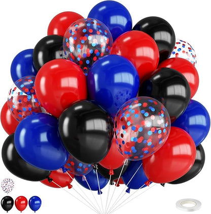 Red and Blue Balloons for Birthday Baby Shower Decorations | 12-inch red by FunHot