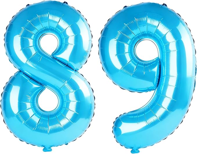 40 Inch Number 89 Balloons for 89th Birthday Party Decorations, 0-100 Jewelry by FOBELEC