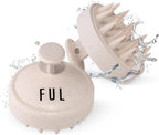 FUL Beige Scalp Massager with Super Soft Silicone Brush for Hair Growth and Exfoliating Scalp, Ideal Scalp Massager Hair Growth Tool and Scalp Brush for Stimulating Hair and Cleansing